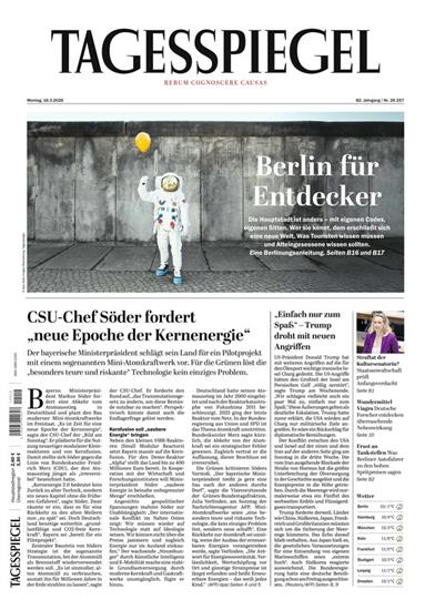 Der Tagesspiegel Ausgabe 2026012