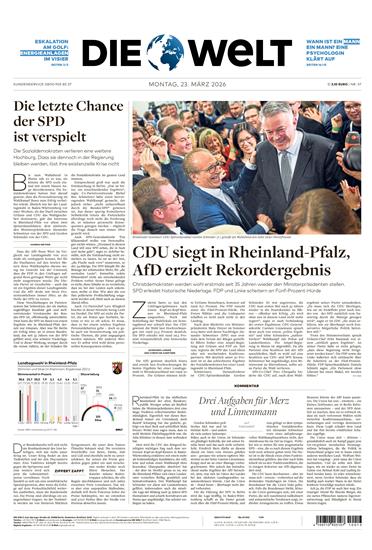 Die Welt (Mo-Fr) Ausgabe 2026013