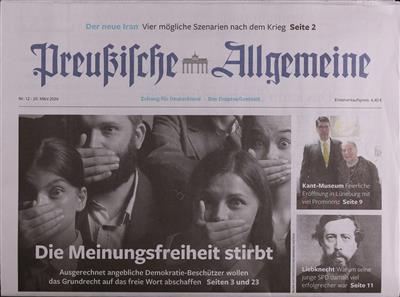 Preußische Allgemeine Zeitung Ausgabe 2026012