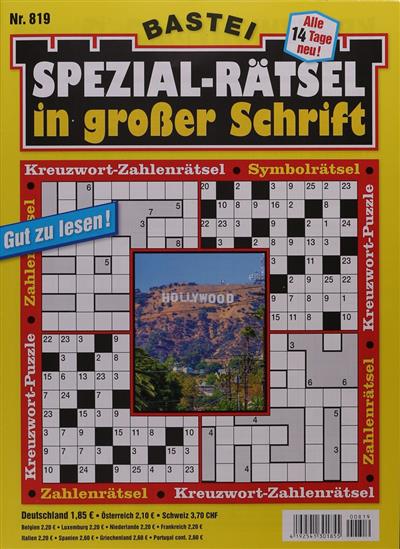 Spezialrätsel - Grosse Schrift Ausgabe 2025819