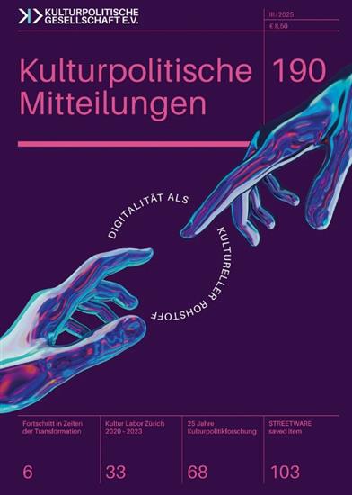 Kulturpolitische Mitteilungen Ausgabe 2025190