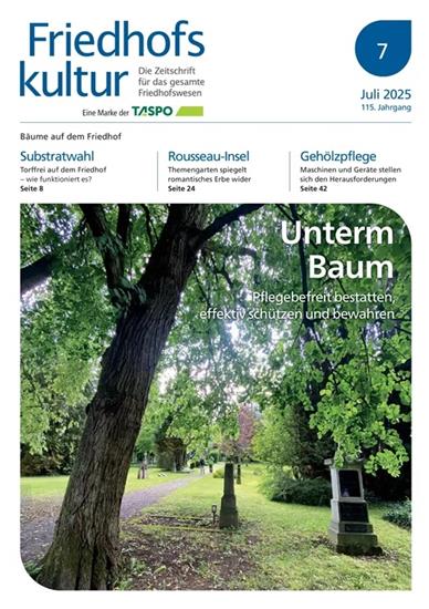 Friedhofskultur mit TASPO 360 Ausgabe 2025007
