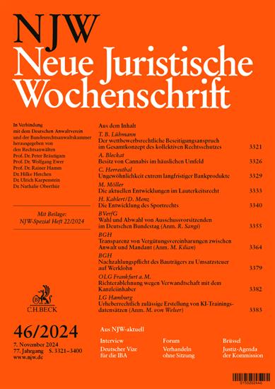 Neue Juristische Wochenschrift NJW Ausgabe 2024046