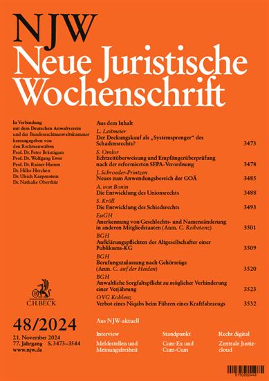 Neue Juristische Wochenschrift NJW Ausgabe 2024048