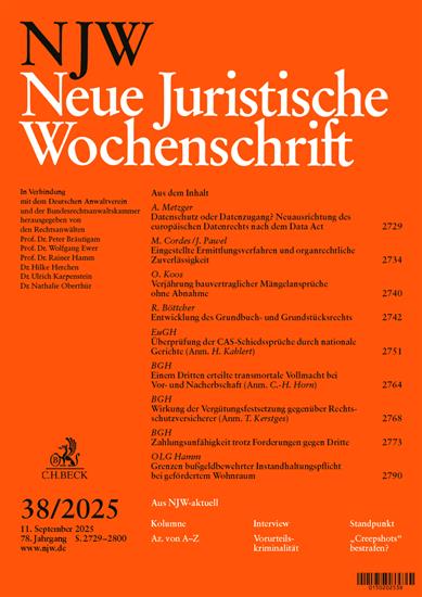 Neue Juristische Wochenschrift NJW Ausgabe 2025038