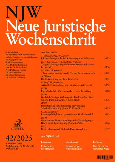 Neue Juristische Wochenschrift - NJW Ausgabe 2025042
