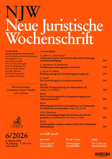 Neue Juristische Wochenschrift - NJW Ausgabe 2026006