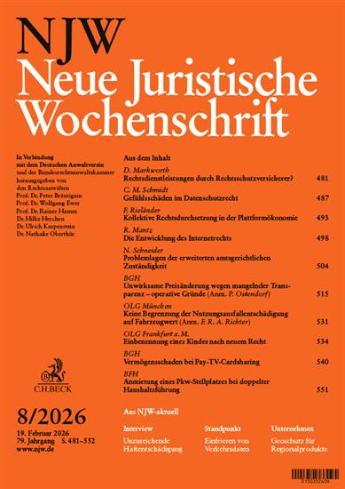 Neue Juristische Wochenschrift - NJW Ausgabe 2026008