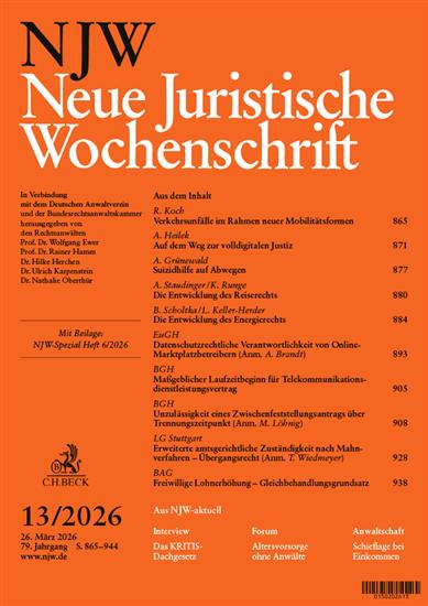 Neue Juristische Wochenschrift - NJW Ausgabe 2026013
