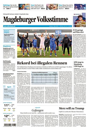 Magdeburger Volksstimme Ausgabe 2025010