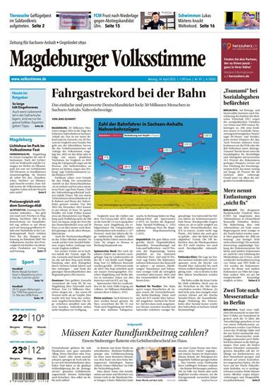 Magdeburger Volksstimme Ausgabe 2025016