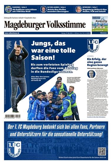 Magdeburger Volksstimme Ausgabe 2025021