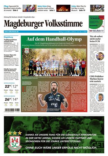 Magdeburger Volksstimme Ausgabe 2025025