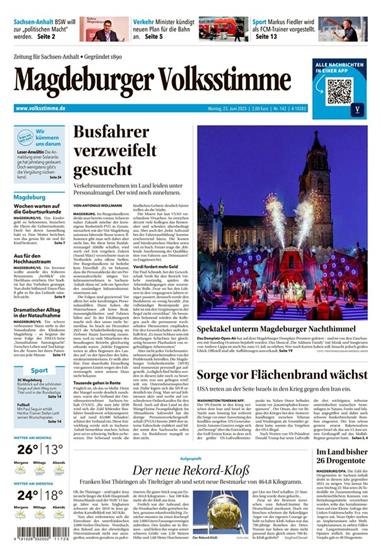 Magdeburger Volksstimme Ausgabe 2025026