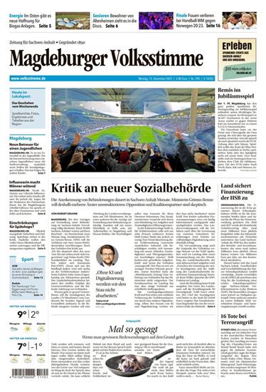 Magdeburger Volksstimme Ausgabe 2025051