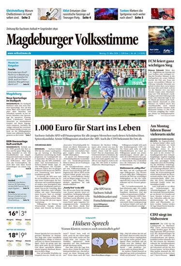 Magdeburger Volksstimme Ausgabe 2026013