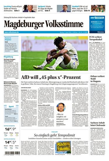 Magdeburger Volksstimme Ausgabe 2026016