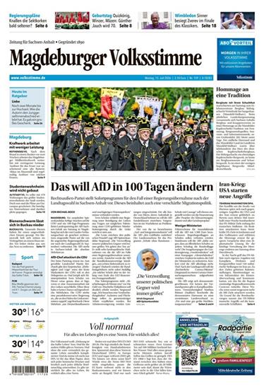 Magdeburger Volksstimme Ausgabe 2026029