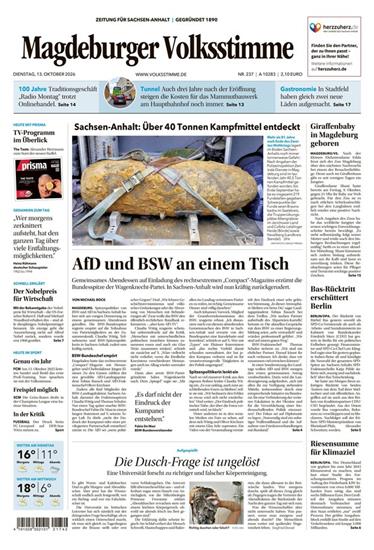 Magdeburger Volksstimme Ausgabe 2026042
