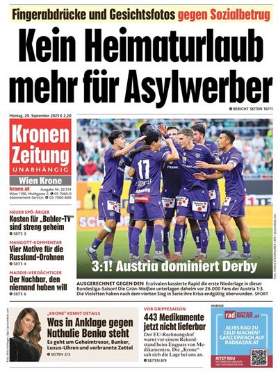 Kronen Zeitung Ausgabe 2025039