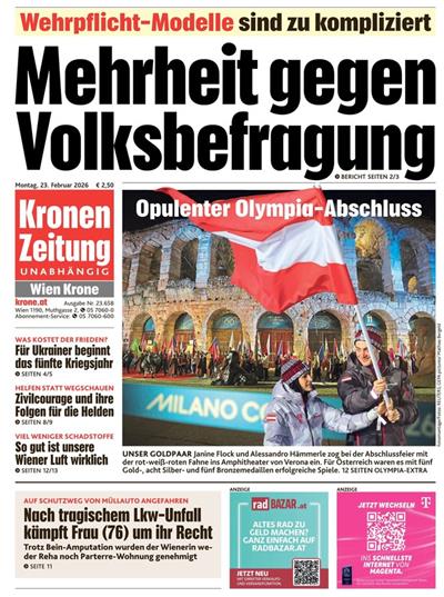 Kronen Zeitung Ausgabe 2026008