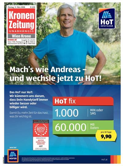 Kronen Zeitung Ausgabe 2026010