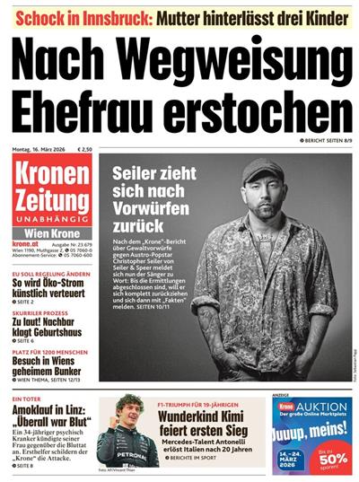 Kronen Zeitung Ausgabe 2026011