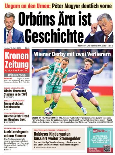 Kronen Zeitung Ausgabe 2026015