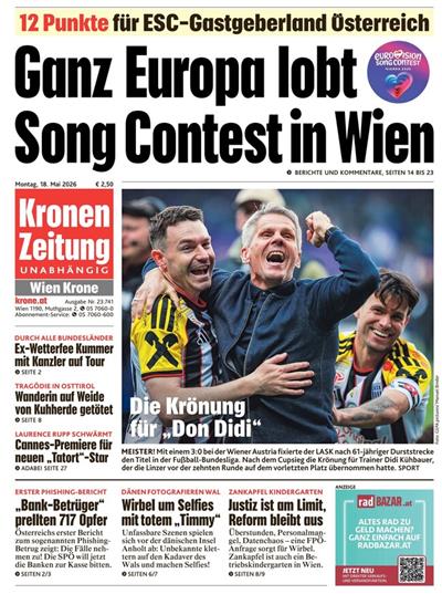 Kronen Zeitung Ausgabe 2026020