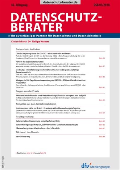 Datenschutzberater Ausgabe 2026003