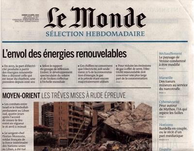 Le Monde Selection hebdomadaire Ausgabe 2026018