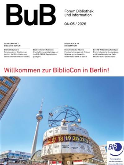 Forum Bibliothek und Information BuB Ausgabe 2026004