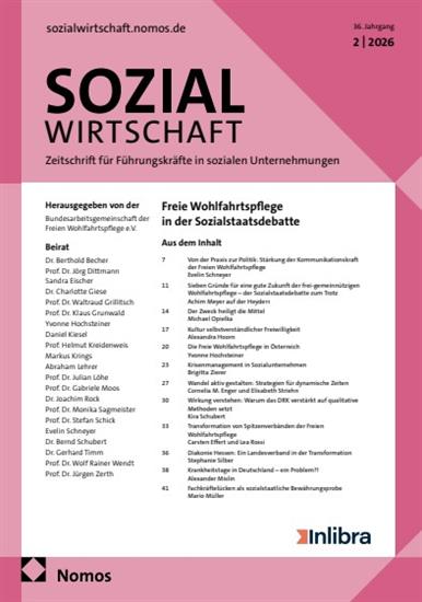 Sozialwirtschaft Ausgabe 2026002
