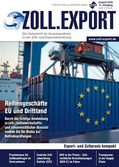 Zoll.Export Ausgabe 2025008