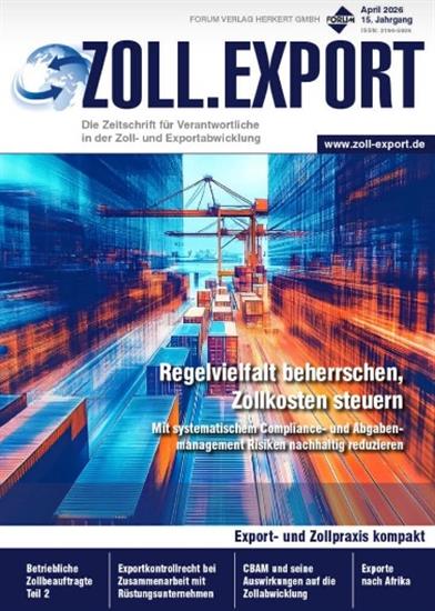 Zoll.Export Ausgabe 2026004