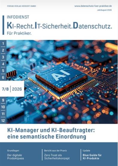 Infodienst KI-Recht.IT-Sicherheit. Datenschutz Ausgabe 2026007