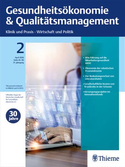 Gesundheitsökonomie & Qualitätsmanagement Ausgabe 2026002