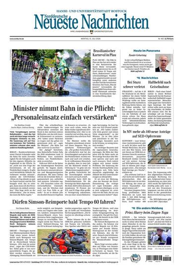 Norddeutsche Neueste Nachrichten NNN Ausgabe 2026029