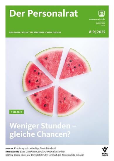 Personalrat - Institutionen Ausgabe 2025008