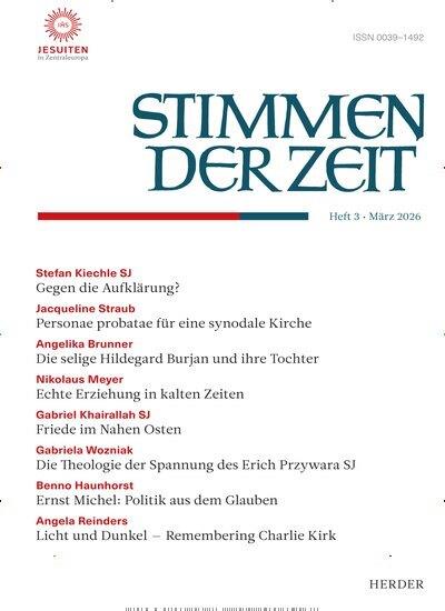 Stimmen der Zeit Ausgabe 2026003