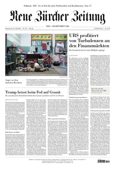 NZZ Neue Zürcher Zeitung Ausgabe 2025031