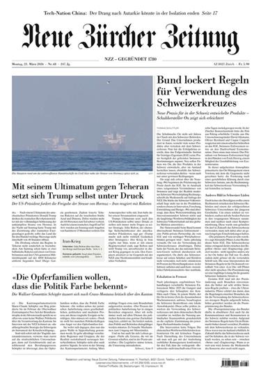 NZZ Neue Zürcher Zeitung Ausgabe 2026013