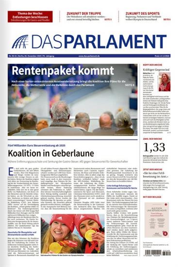 Parlament Ausgabe 2025050