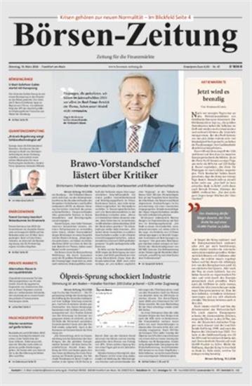Börsen-Zeitung Ausgabe 2026011