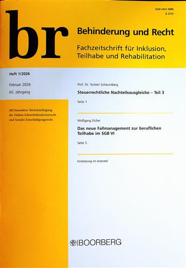 Behinderung und Recht BR Ausgabe 2026001