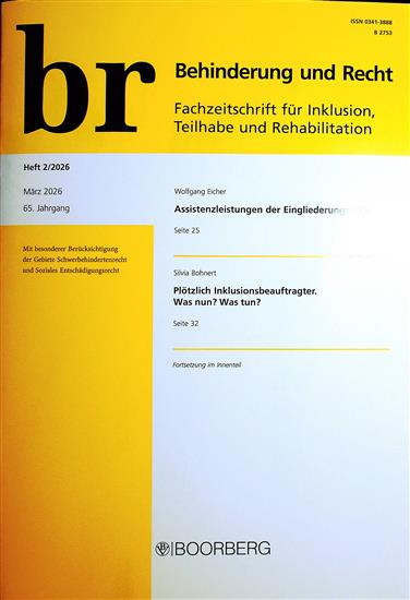 Behinderung und Recht BR Ausgabe 2026002