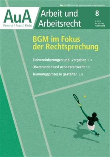 Arbeit und Arbeitsrecht - AuA Ausgabe 2025008