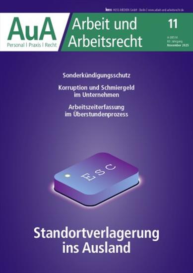 Arbeit und Arbeitsrecht - AuA Ausgabe 2025011