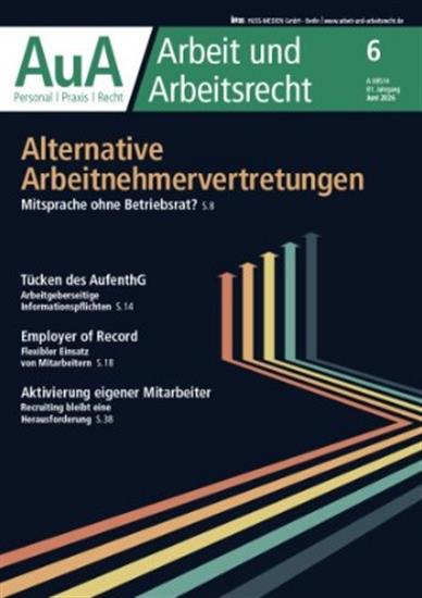Arbeit und Arbeitsrecht - AuA Ausgabe 2026006