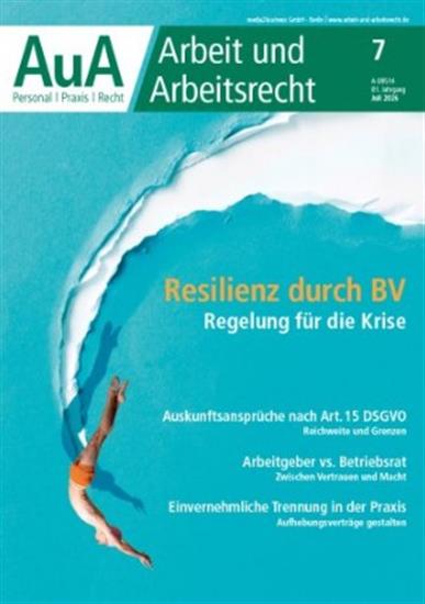 Arbeit und Arbeitsrecht - AuA Ausgabe 2026007
